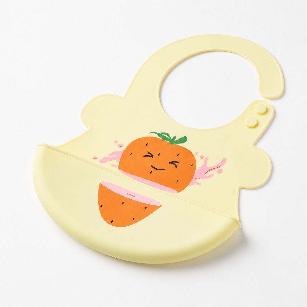 CHINA BABY SILICONE BIB STRAWBERRY YELLOW