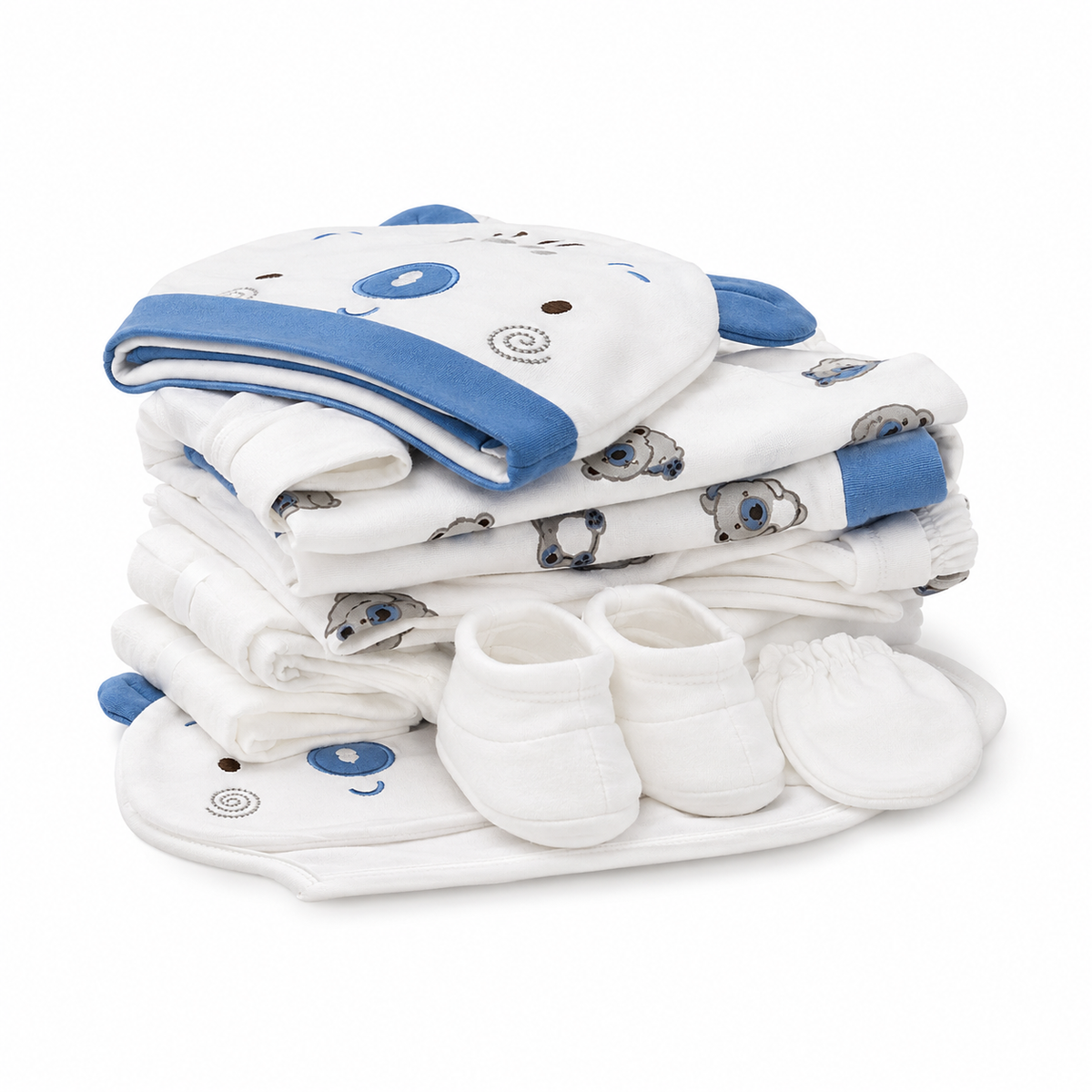 11-Piece Newborn Essentials Starter Set - Koala Print, Blue