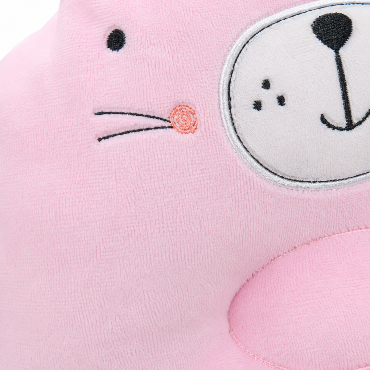Pink Hippo Cat Baby Pillow