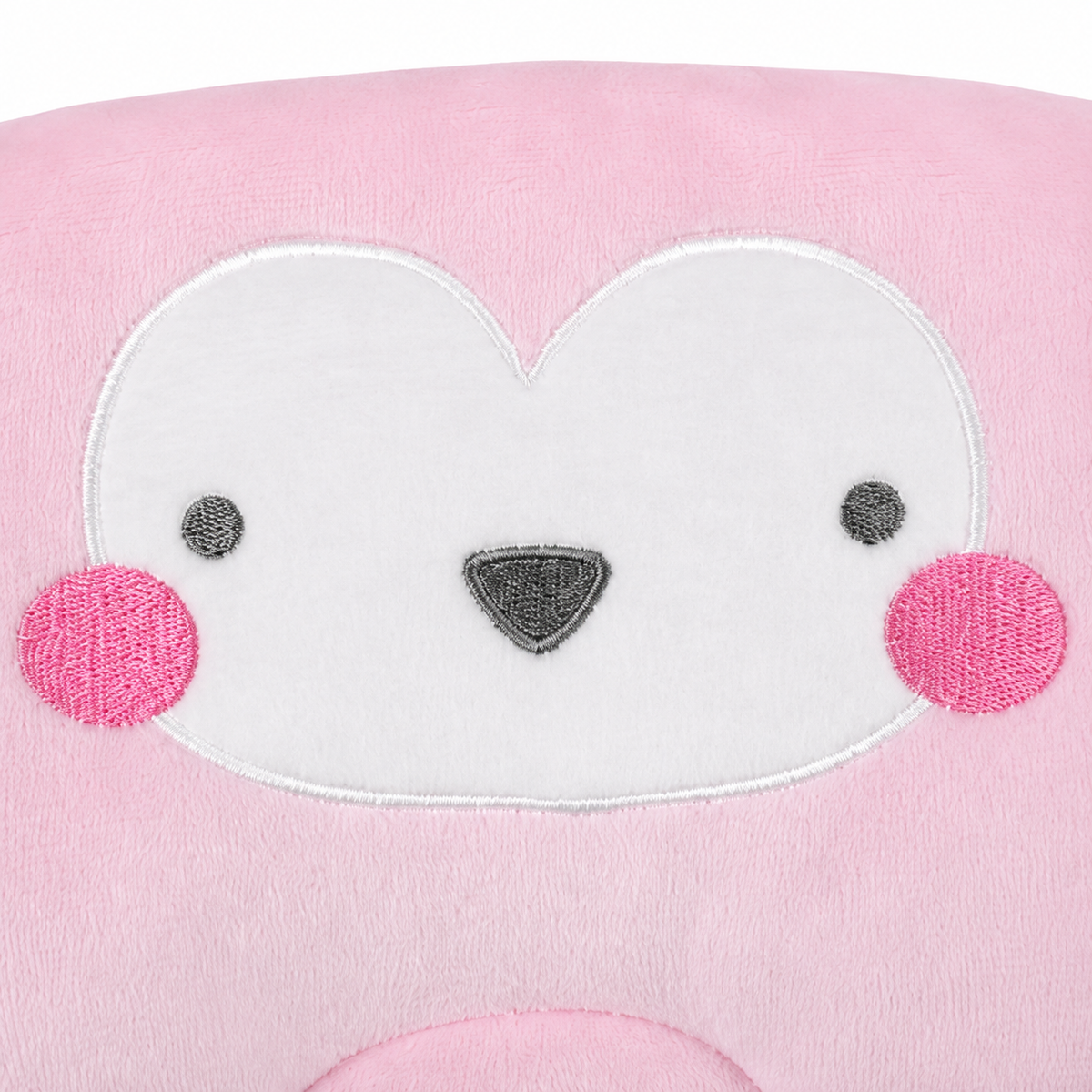 Pink Hippo-Shaped Baby Pillow