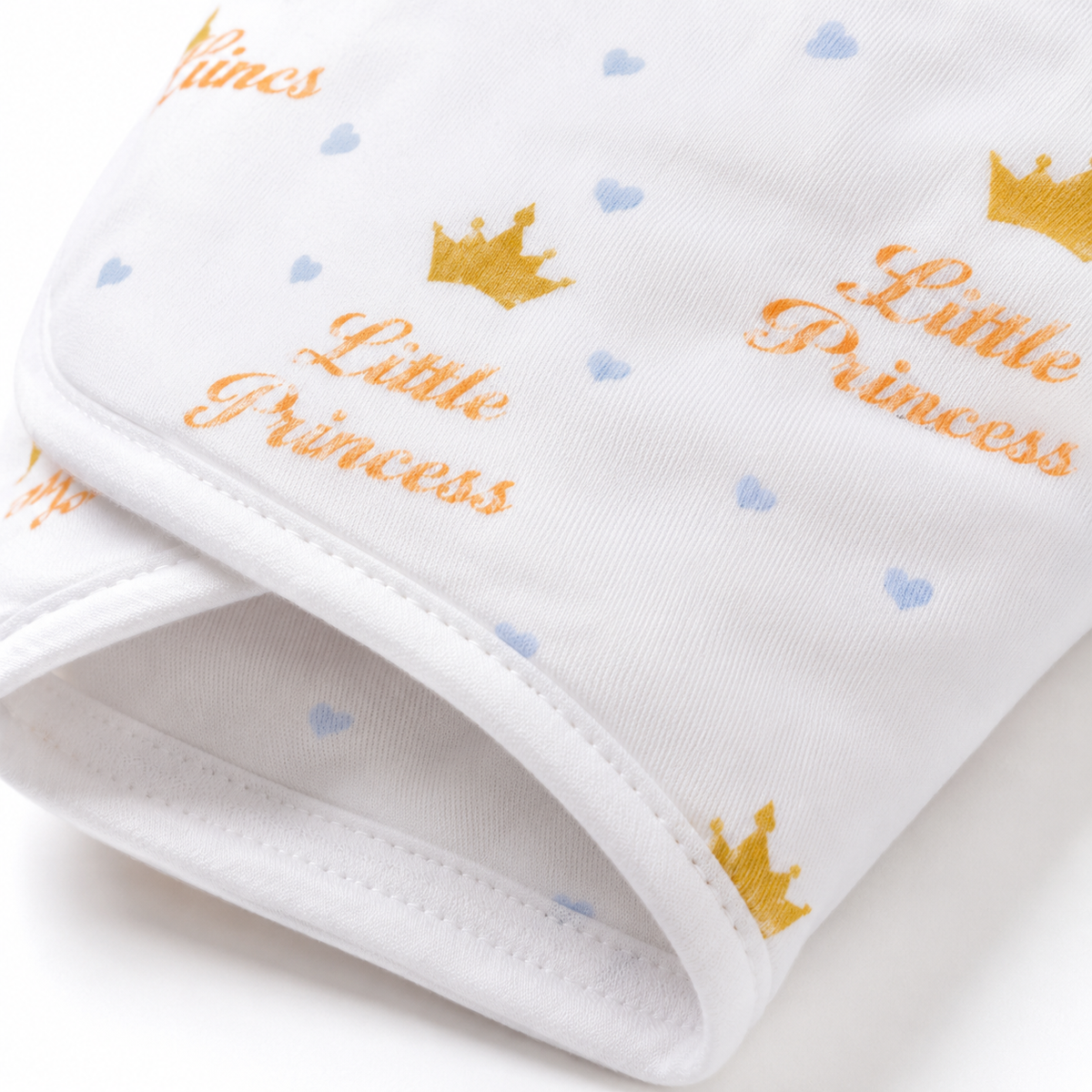 Baby Swaddle Wrap – White Princess Crown Print by Kidzo