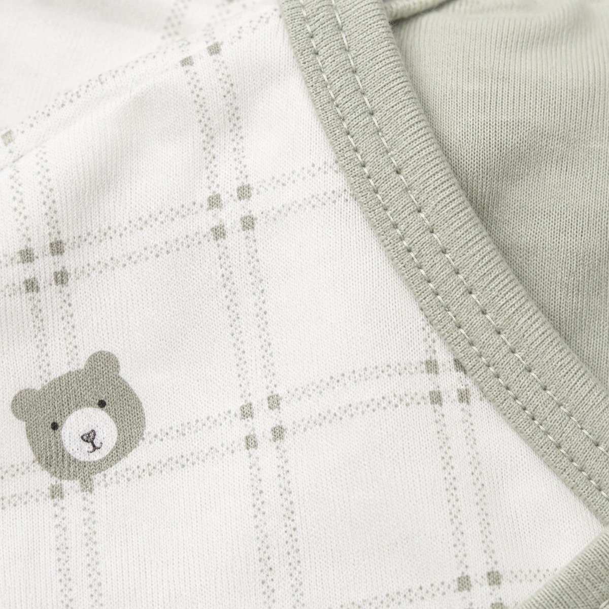 Newborn Starter Set 10-Piece, Grey Check Bear