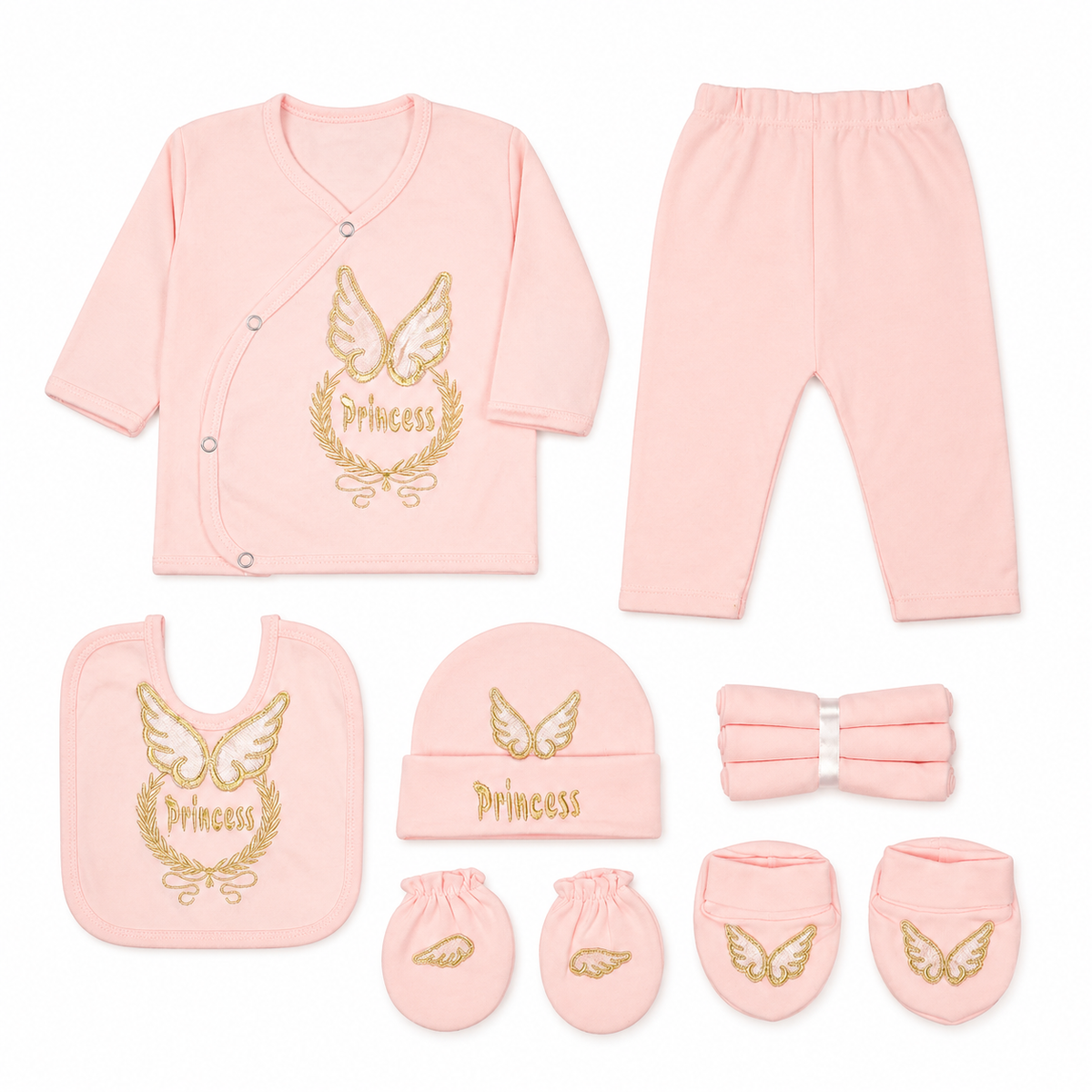 Newborn Starter Set 11-Piece, Pink Princess