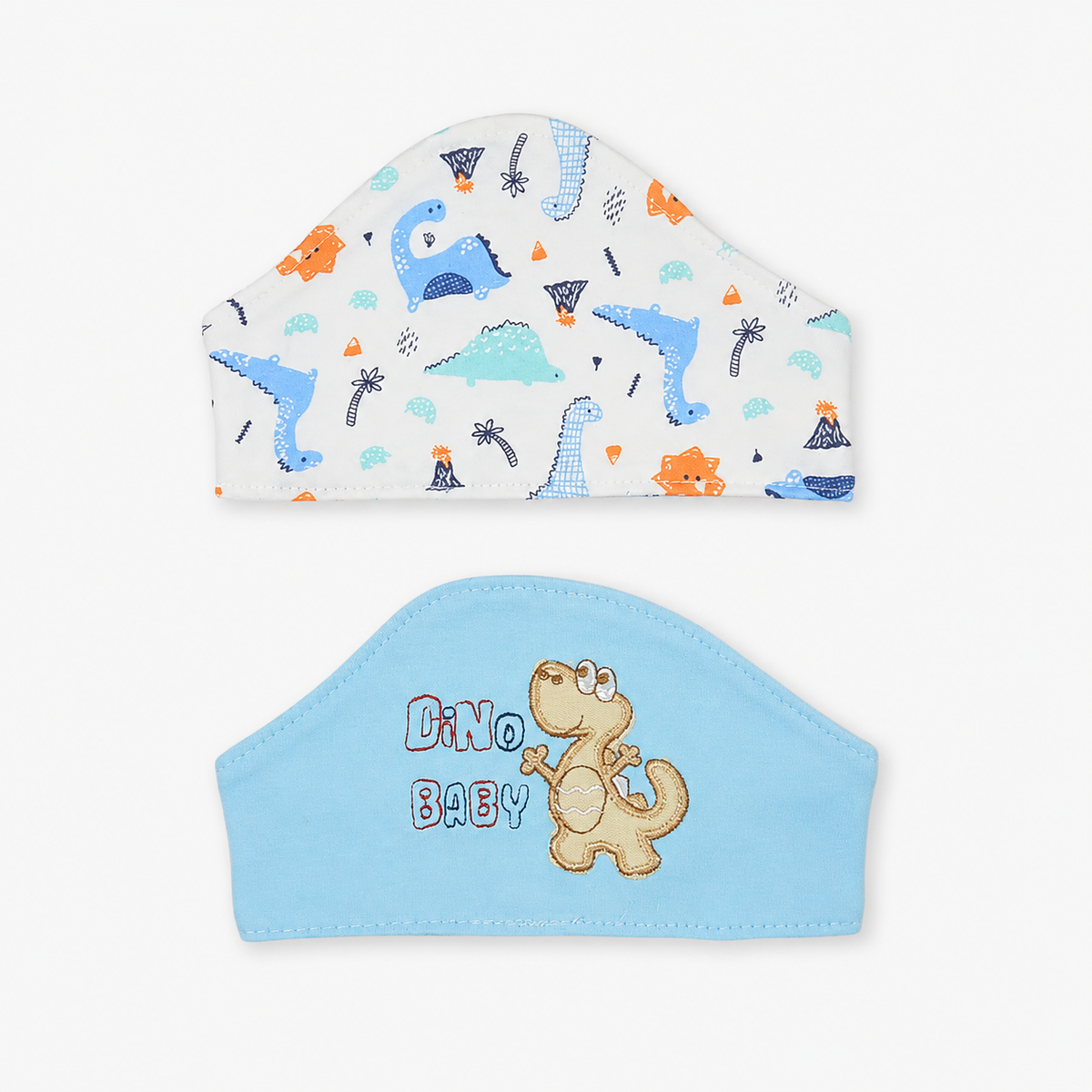Baby Hair Band 2pcs Set Dino Cyan