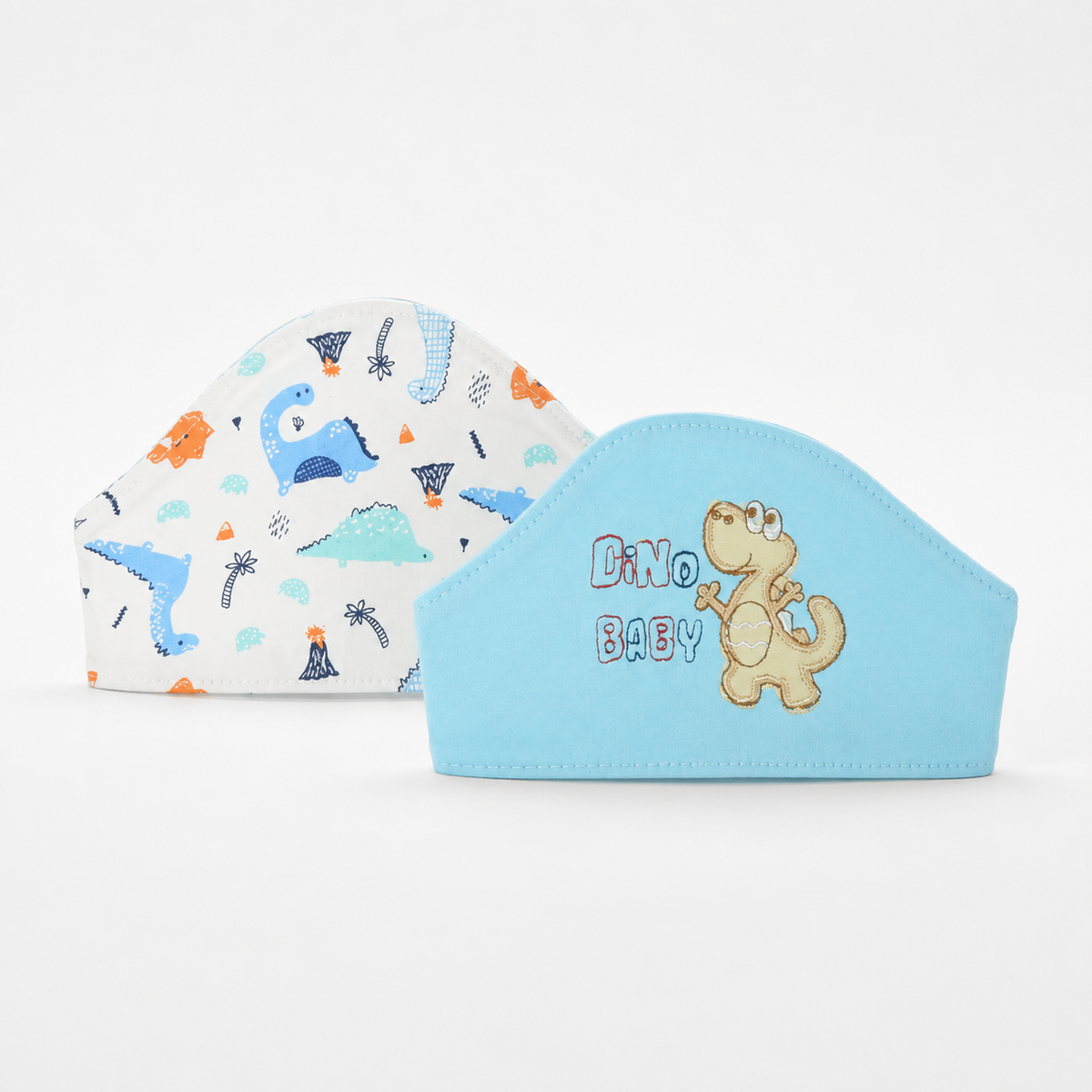 Baby Hair Band 2pcs Set Dino Cyan