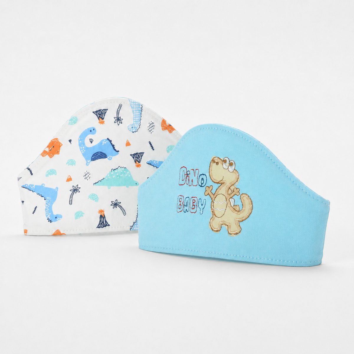 Baby Hair Band 2pcs Set Dino Cyan