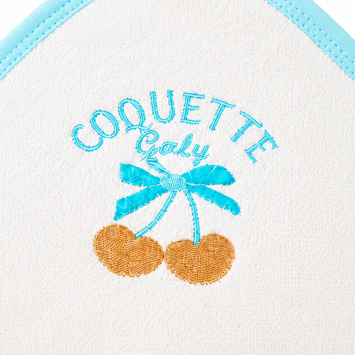 Seniors Baby Bath Towel, White Coquette Design