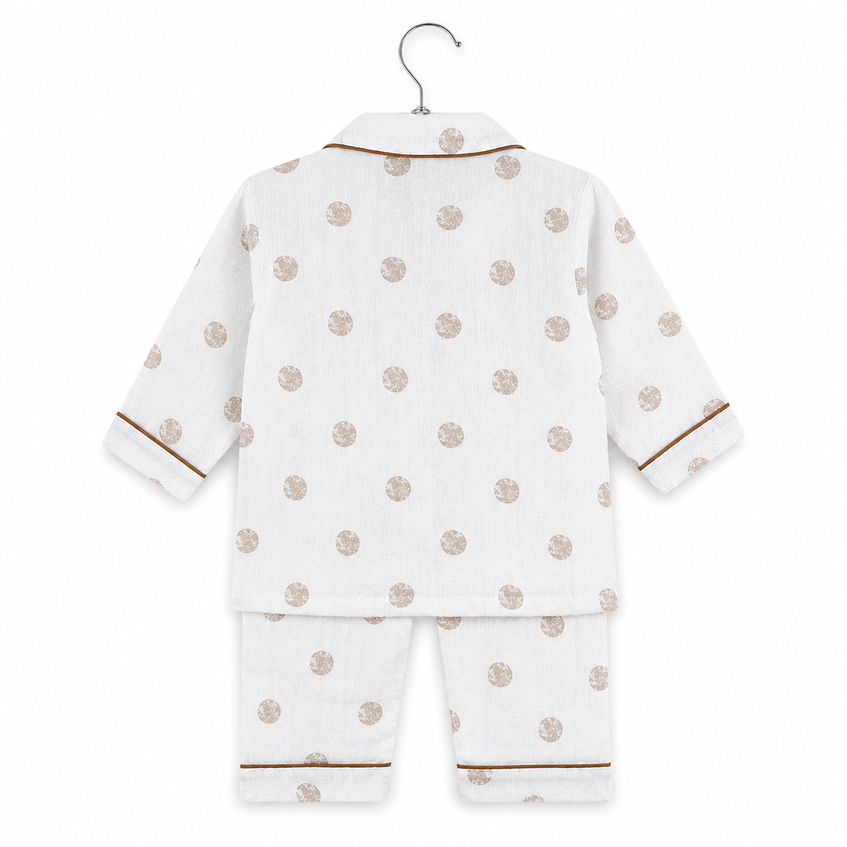 Kidzo Baby Night Suits Dotted Print Brown