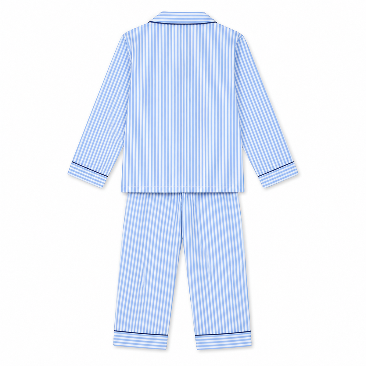 Kidzo Night Suit Striped Blue Line with Pocket
