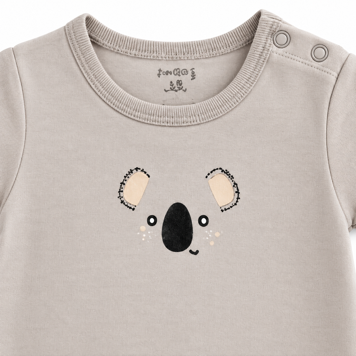 Short-Sleeve Cotton Baby Rompers 3-Pack – Grey Koala