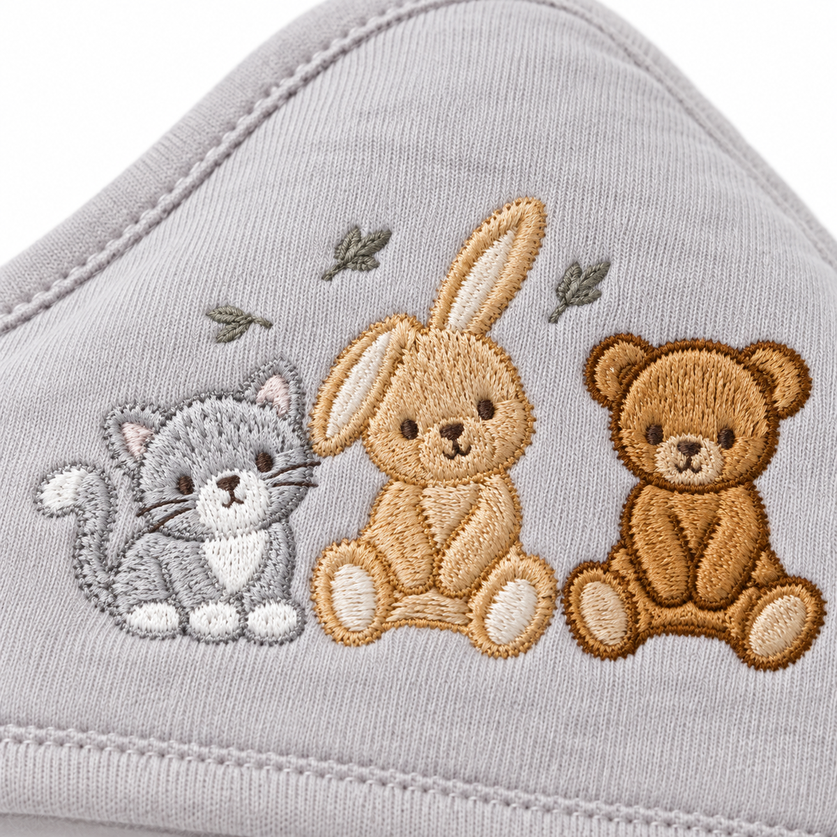 STARTER SET 11 PIECES BABY NEW BORN ESSENTIALS RABBIT BEAR PRINT GREY COLOUR