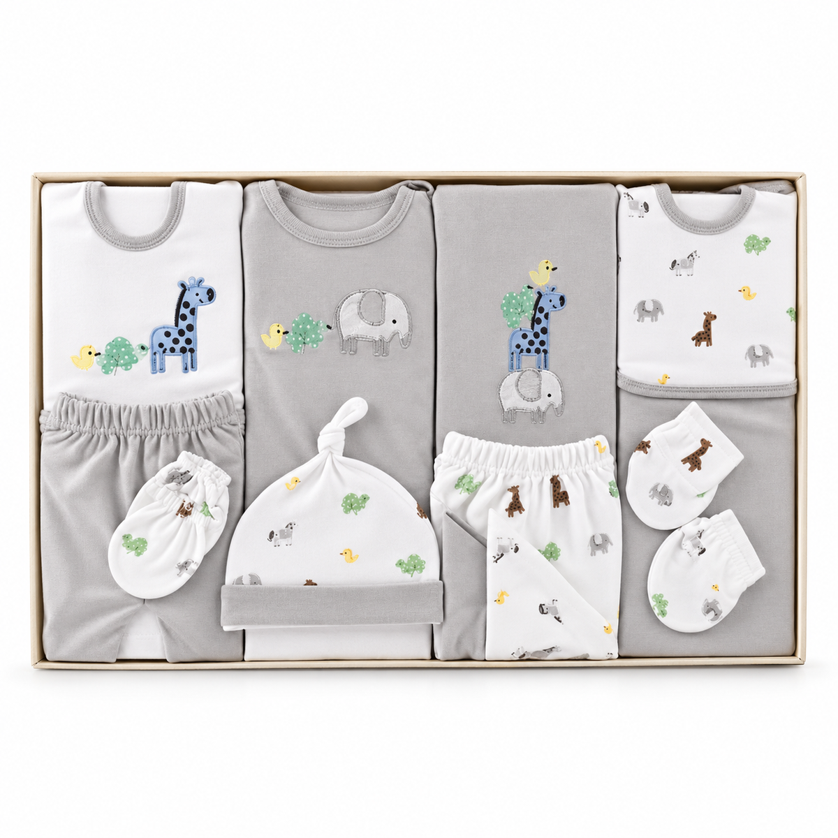 Gift Box 12 Pieces Baby Dream Cute Bear Grey/White