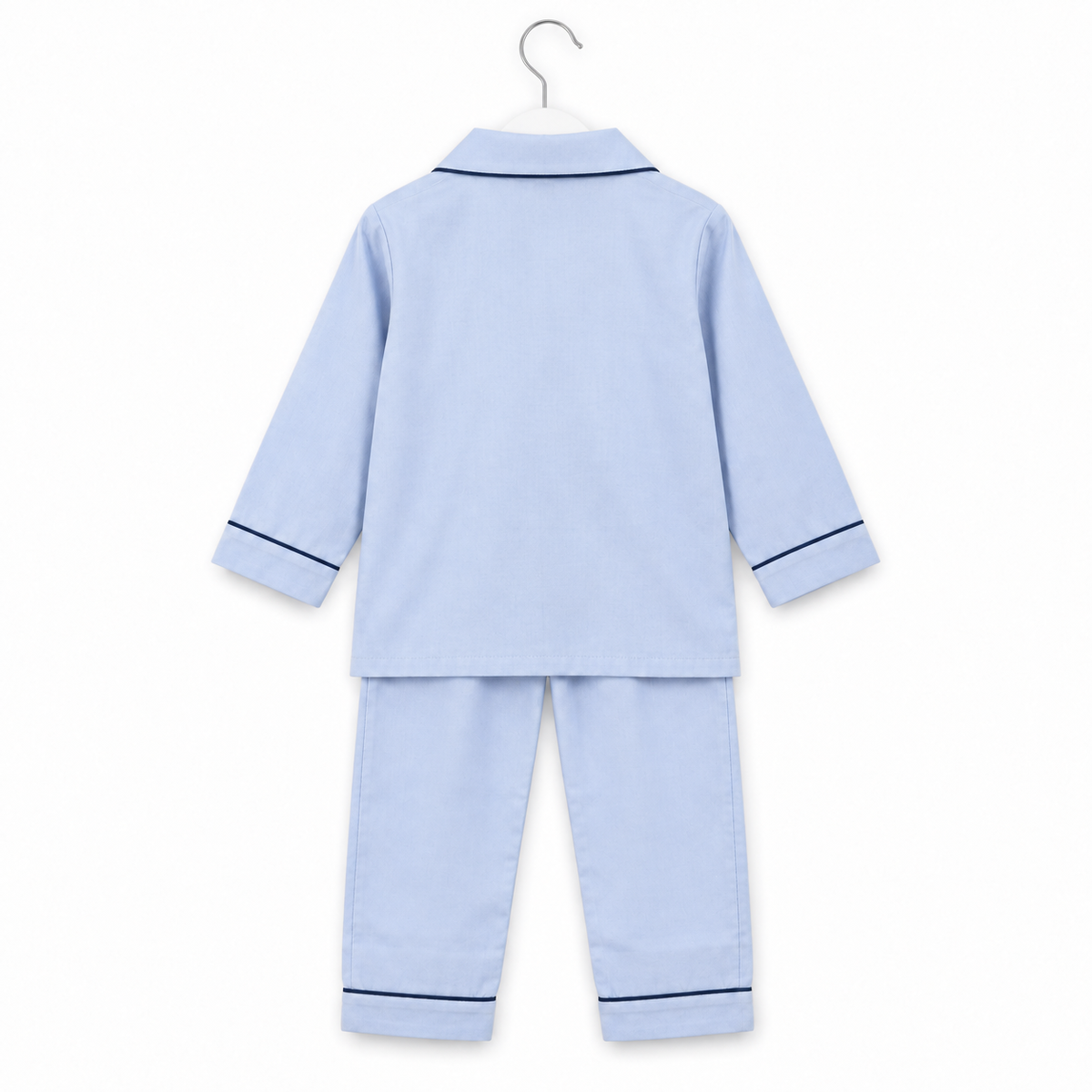 KIDZO BABY NIGHT SUIT TINY LINE PRINTED LIGHT BLUE WITH POCKET