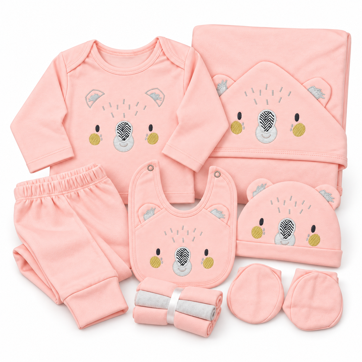 BABY STARTER SET 11 PIECES KOALA PRINT BABY PINK
