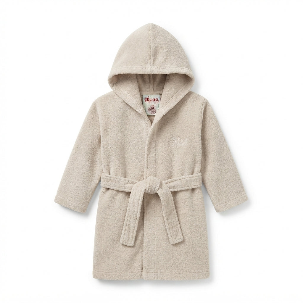 ULTRA SOFT HOODED BABY BATH GOWN GREY