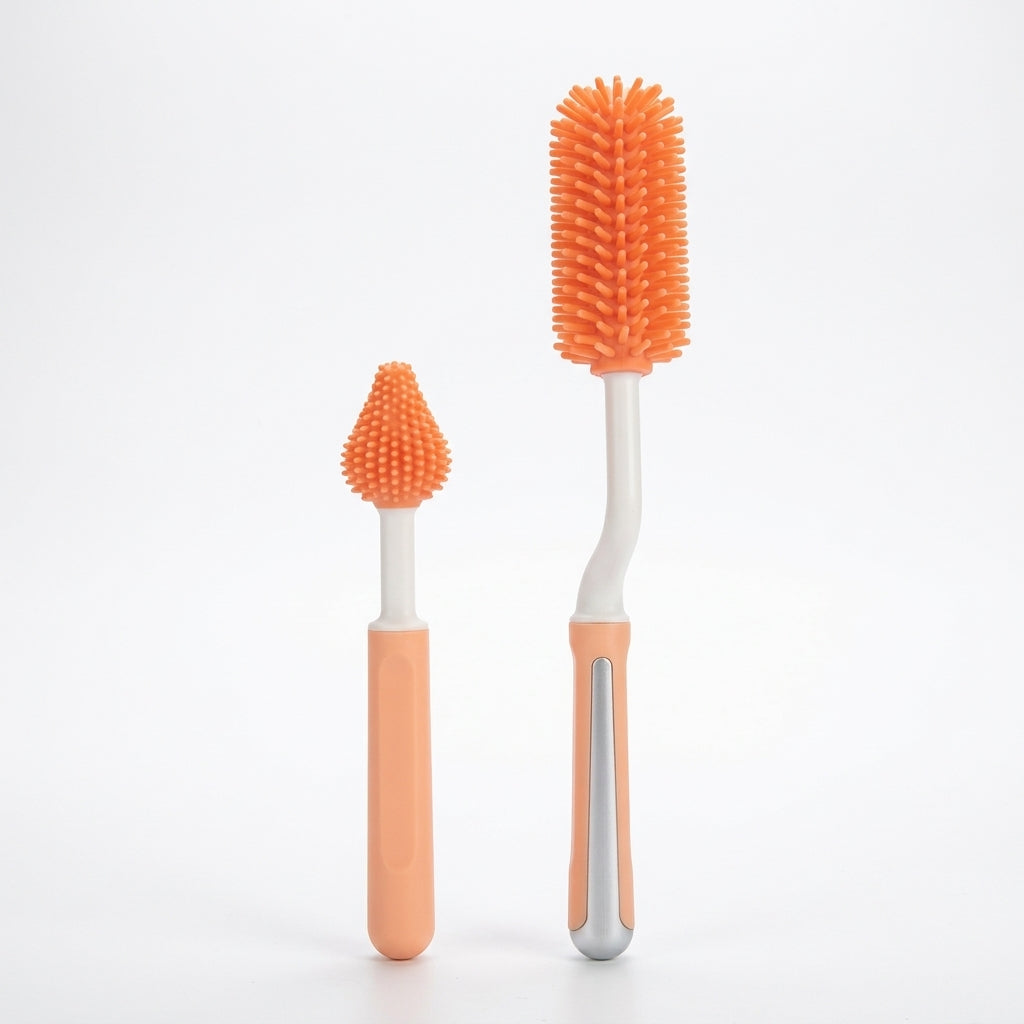 BABY SILICONE BOTTLE BRUSH ORANGE SMART BABY