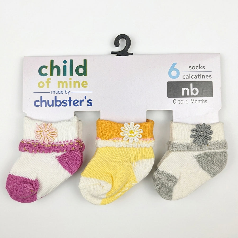 BABY SOCKS FANCY 3PCS PACK FLOWER BUNCH CHUBESTER`S