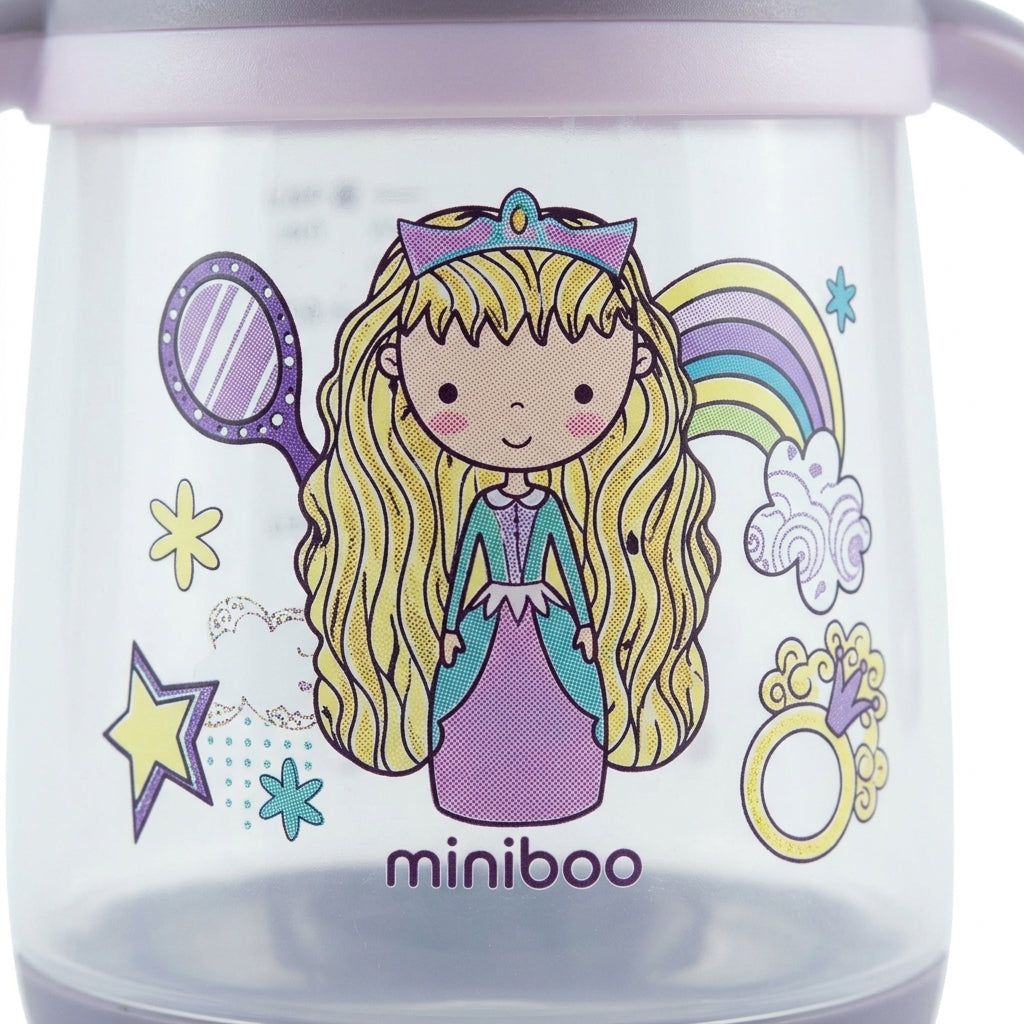 BABY FEEDER KING CAP PRINTED PURPLE 210ML