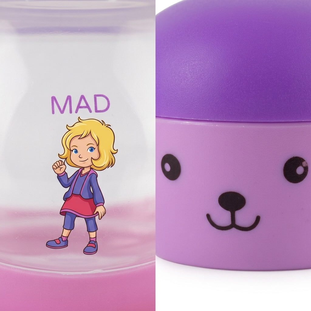 BABY FEEDING BOTTLE BEAR PURPLE BASEBALL CAP MAQ