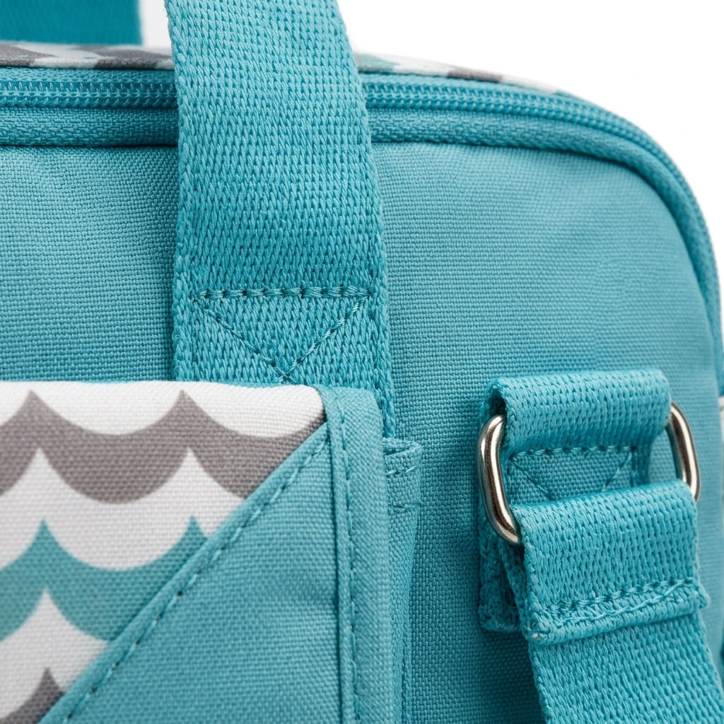 BABY BAG CHINA CUTE DINOSAUR MOTIF CYAN