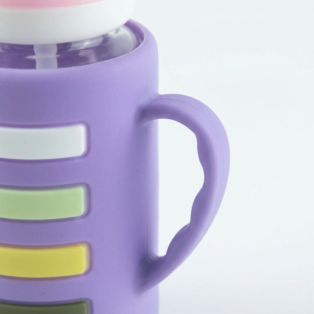 BABY GLASS FEEDER UNICORN PURPLE YES