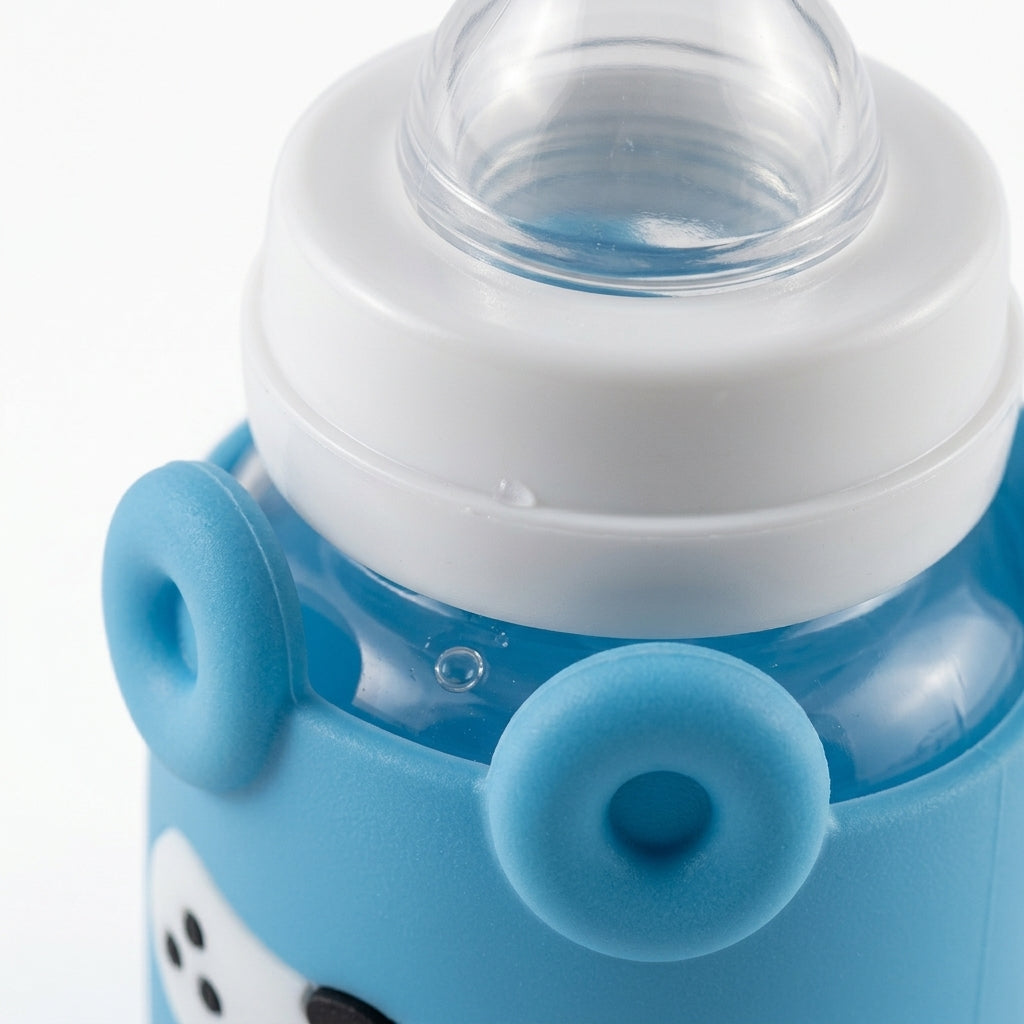 BABY GLASS FEEDER UNICORN GREEN