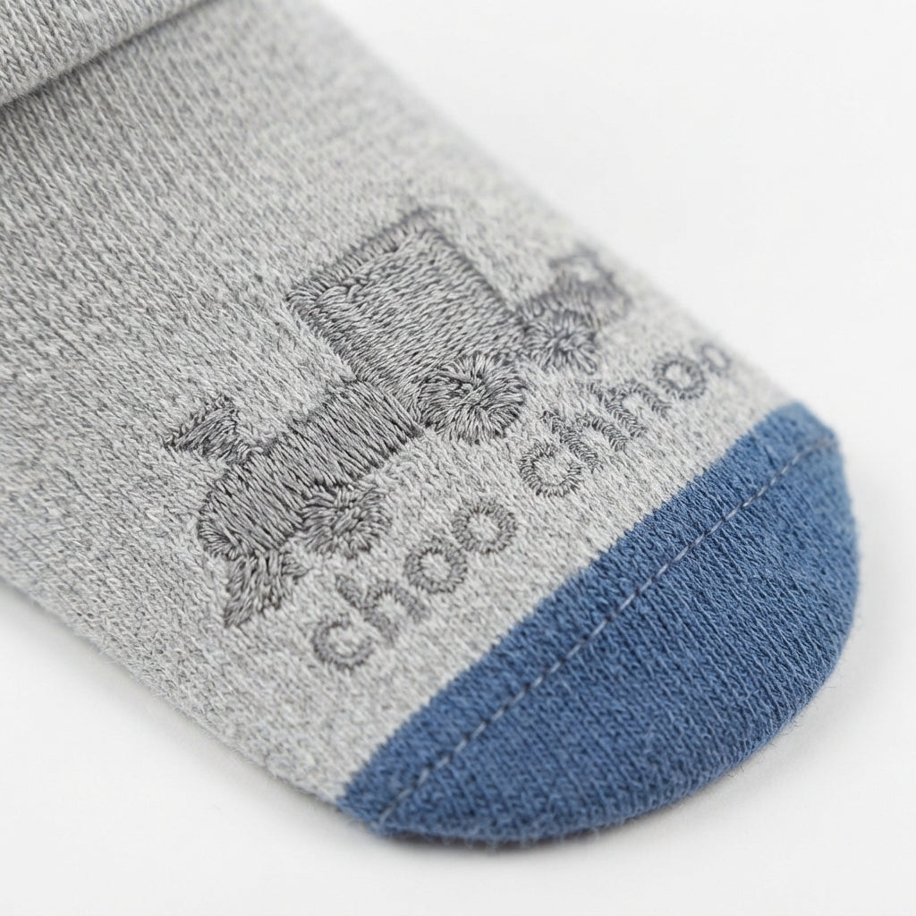 PACK OF 3 COTTON SOCKS-CHOO CHOO TRAIN, DOG & ARGYLE PRINTED (0-12M)