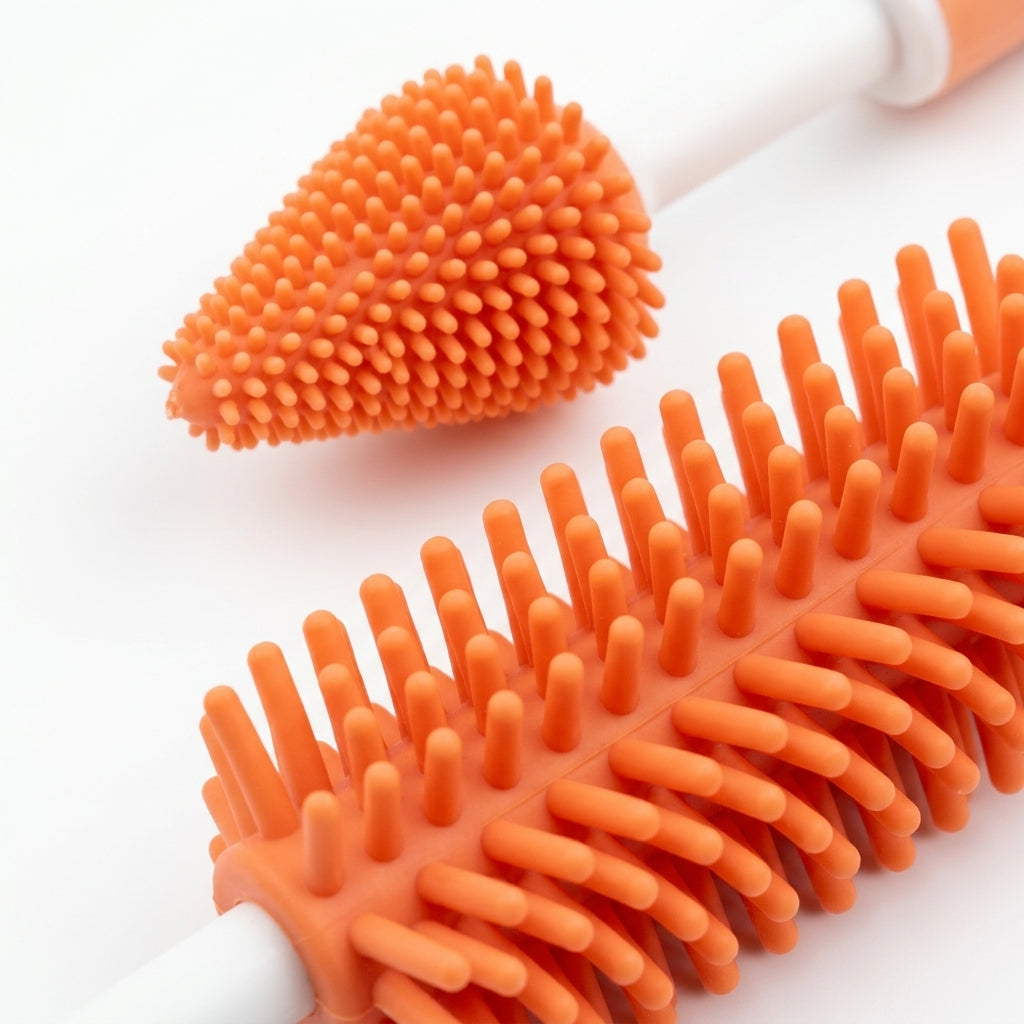 BABY SILICONE BOTTLE BRUSH ORANGE SMART BABY