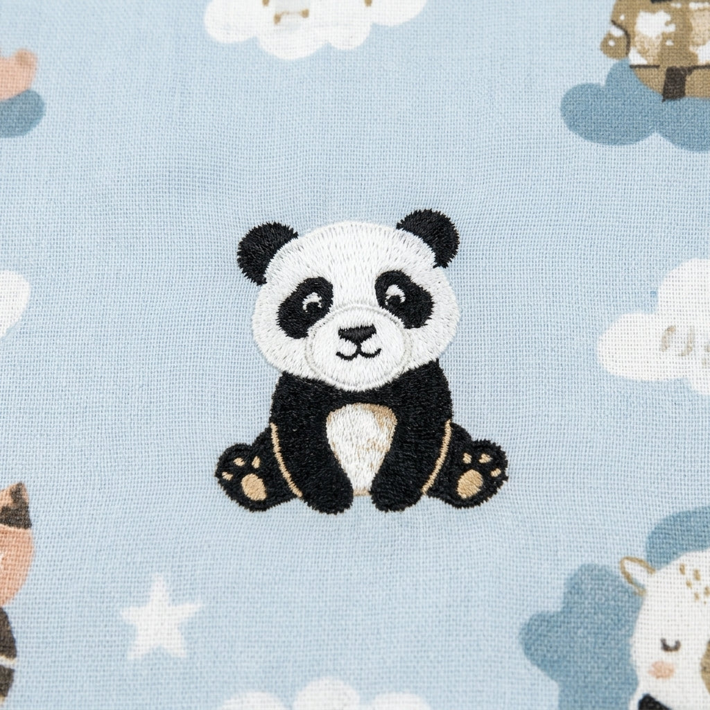BABY ADJUSTABLE SWADDLE BEAR PRINT BLUE