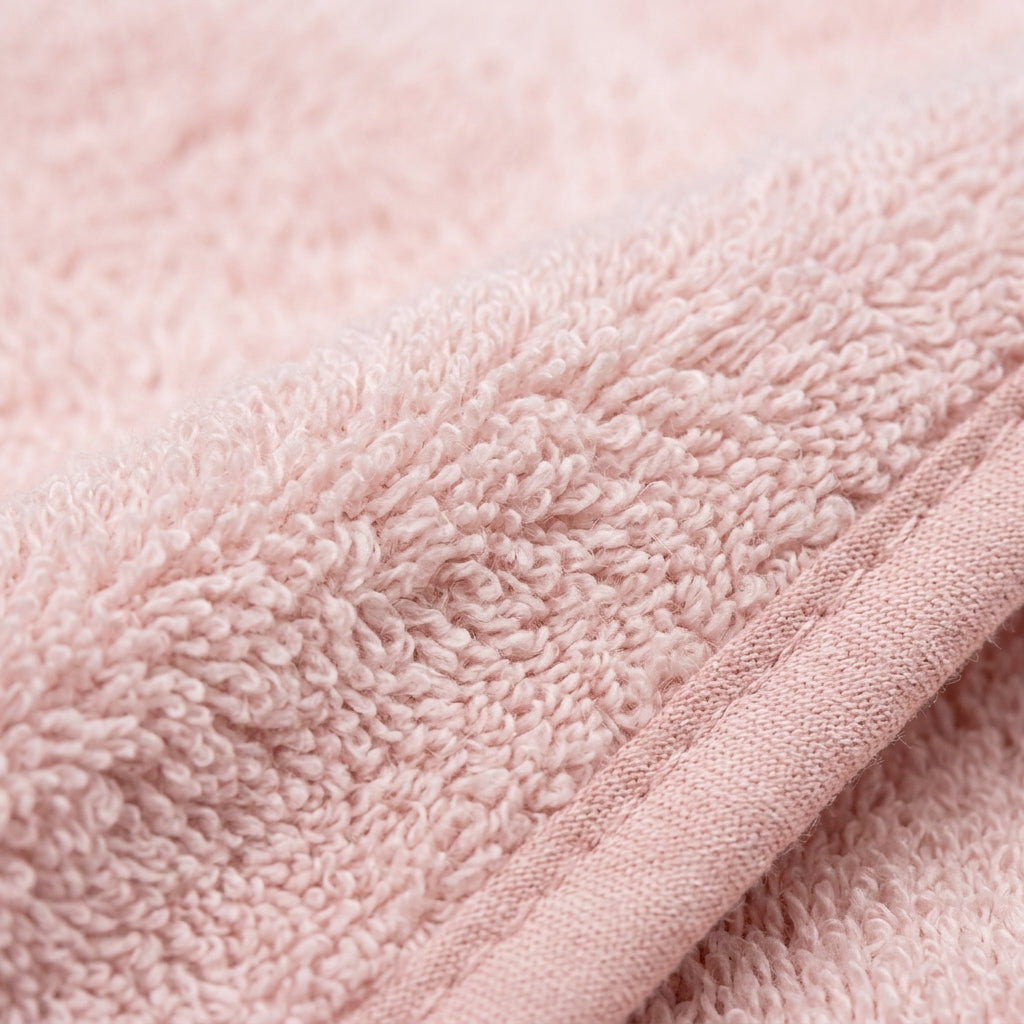 BABY HOODED BATHTOWEL TERRY CLOUD PINK
