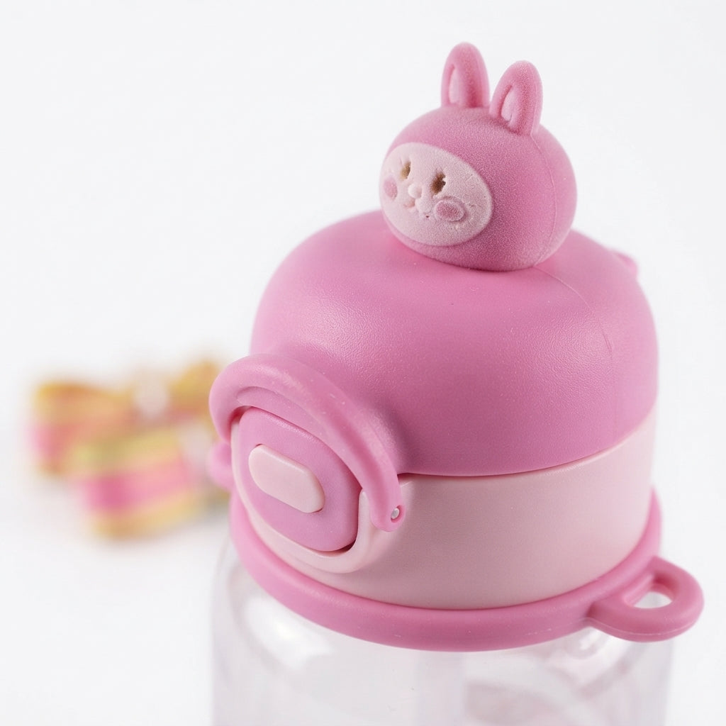 BABY STRAW SIPPER RABBIT PINK