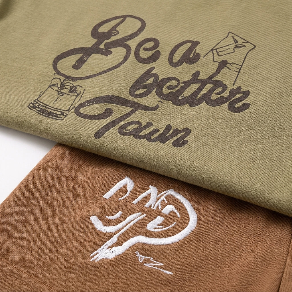 Baby Imported Cotton T-Shirt & Shorts - Olive Green & Brown