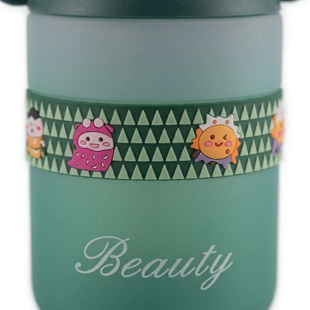 BABY STRAW SIPPER BEAR CAP GREEN