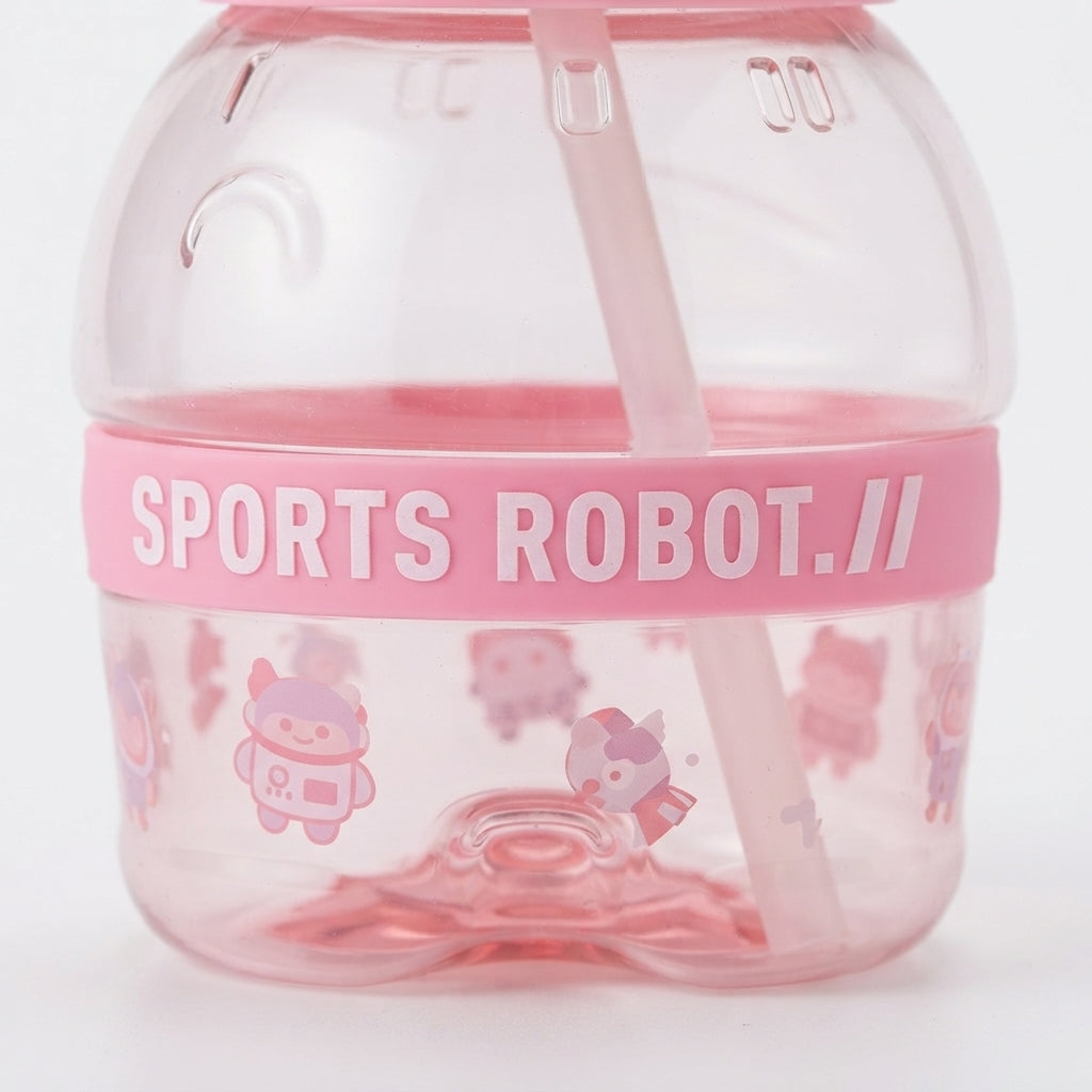 BABY STRAW SIPPER ROBOT PINK