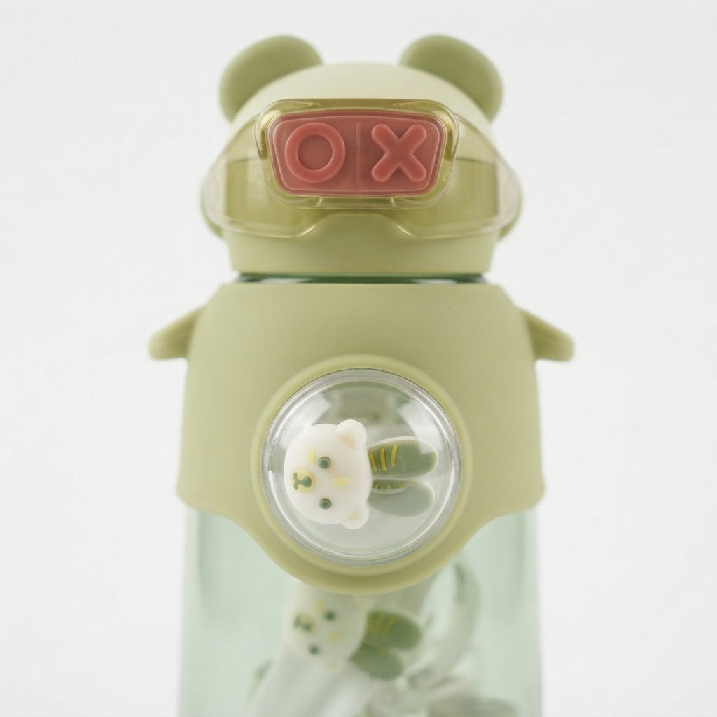 BABY STRAW SIPPER KITTY GREEN