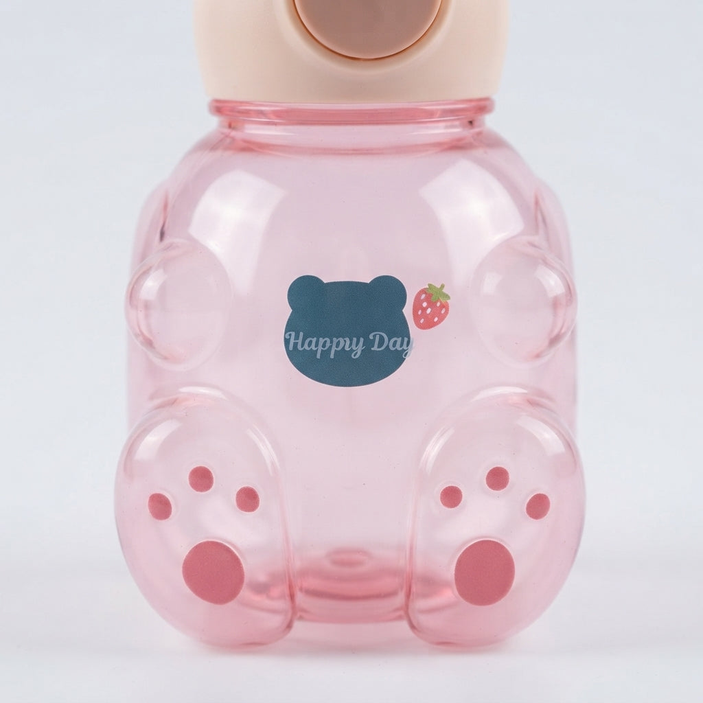 BABY STRAW SIPPER NAUGHTY BEAR PINK