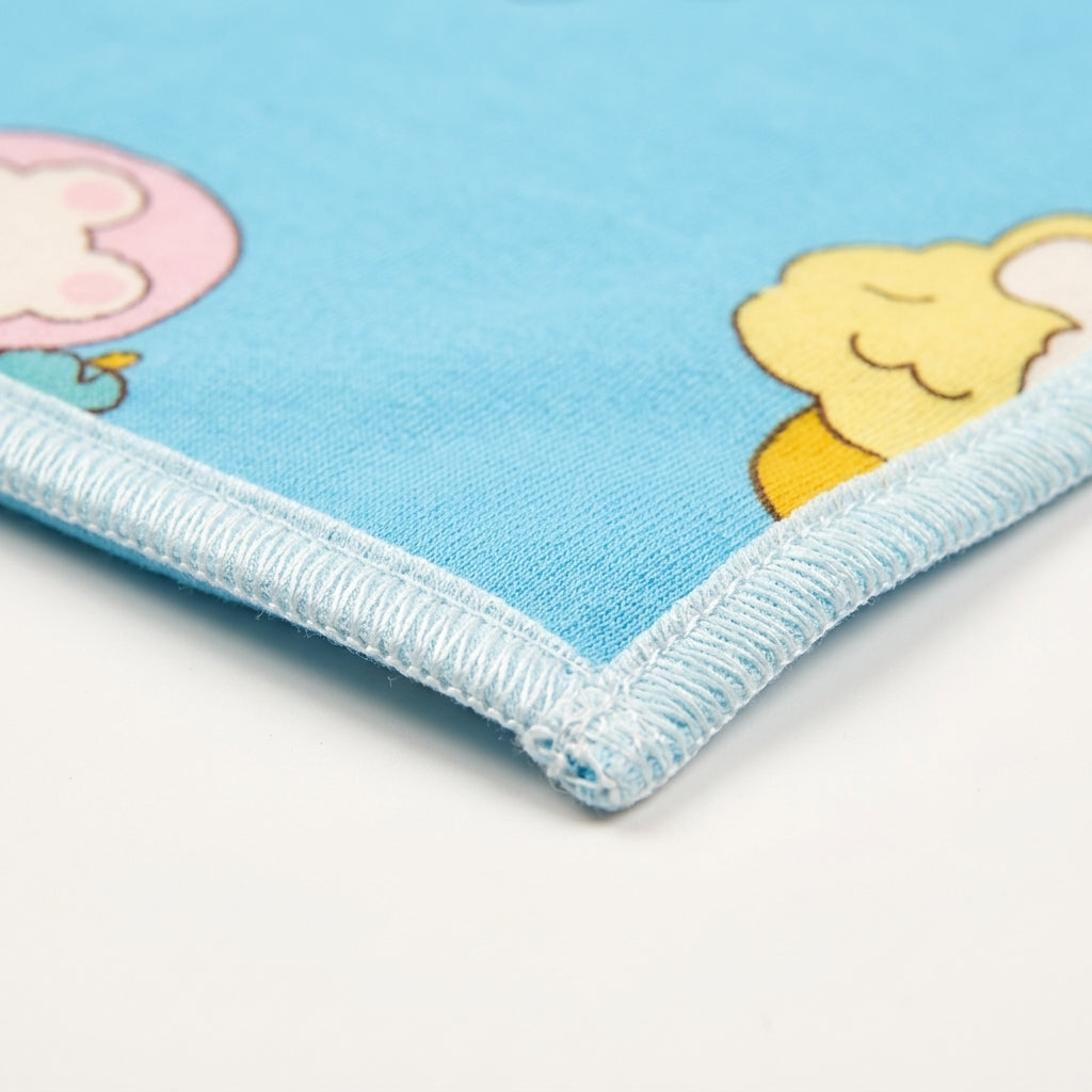 BABY CHANGING SHEET IMP COTTON BEAR CAR BLUE XL