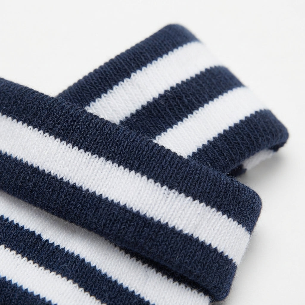 BABY STRIPED COTTON SOCKS PACK OF 2 (0-3M)