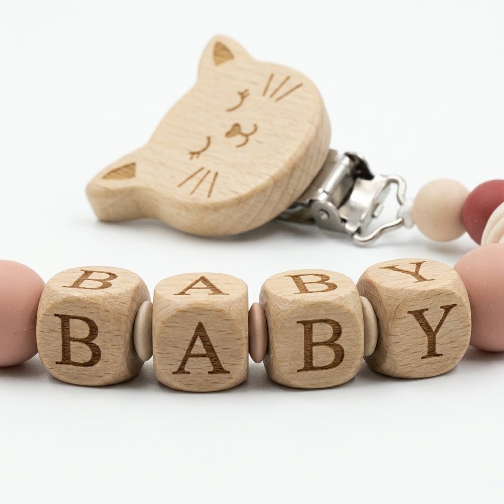BABY WOODEN CHAIN RED