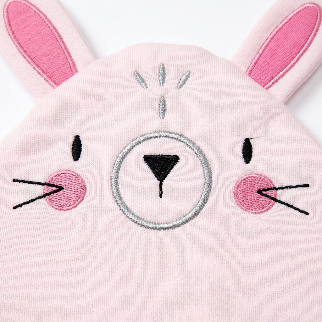 BABY HOODED BATH TOWEL 1PCS FOX BABY PINK