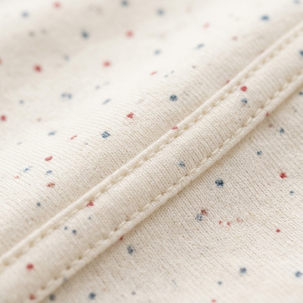 SOFT FABRIC BABY SWADDLE WRAP OFF WHITE MICKEY & HEART PRINT KIDZO