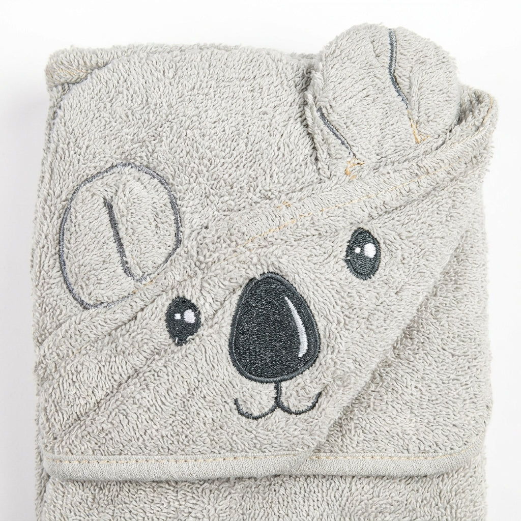 BABY BATHTOWEL CHARACTER BAG PACKING GREY