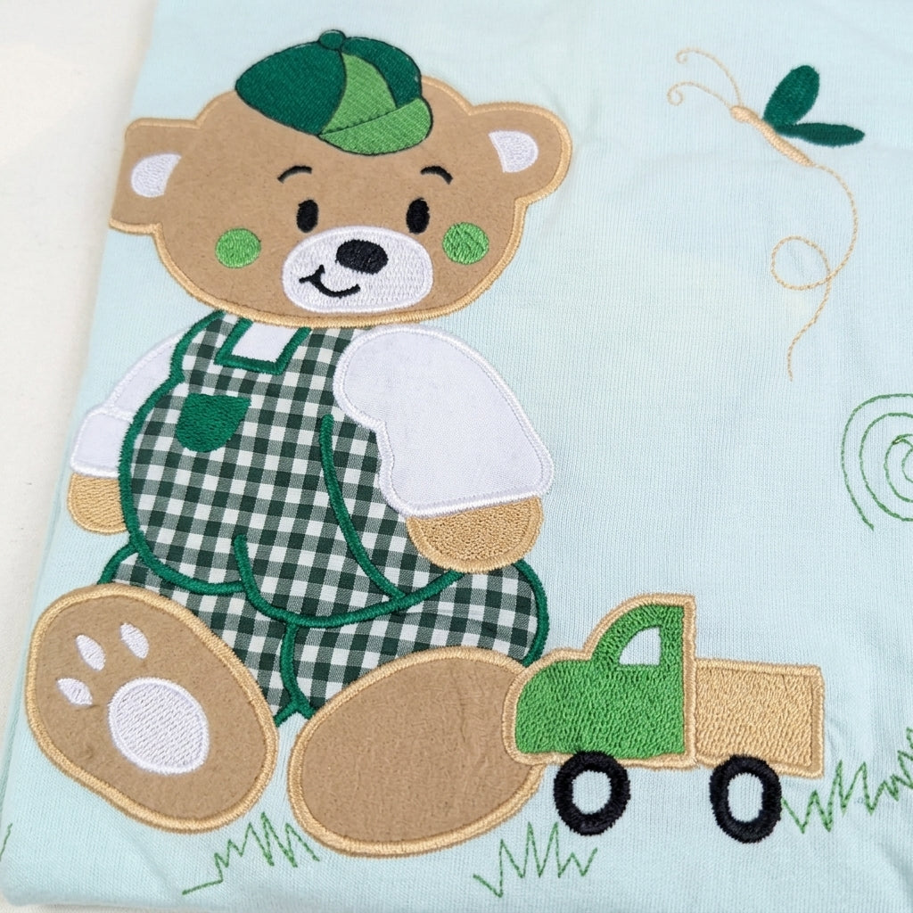 SUNNY BABY WRAPPING SHEET BEAR GREEN