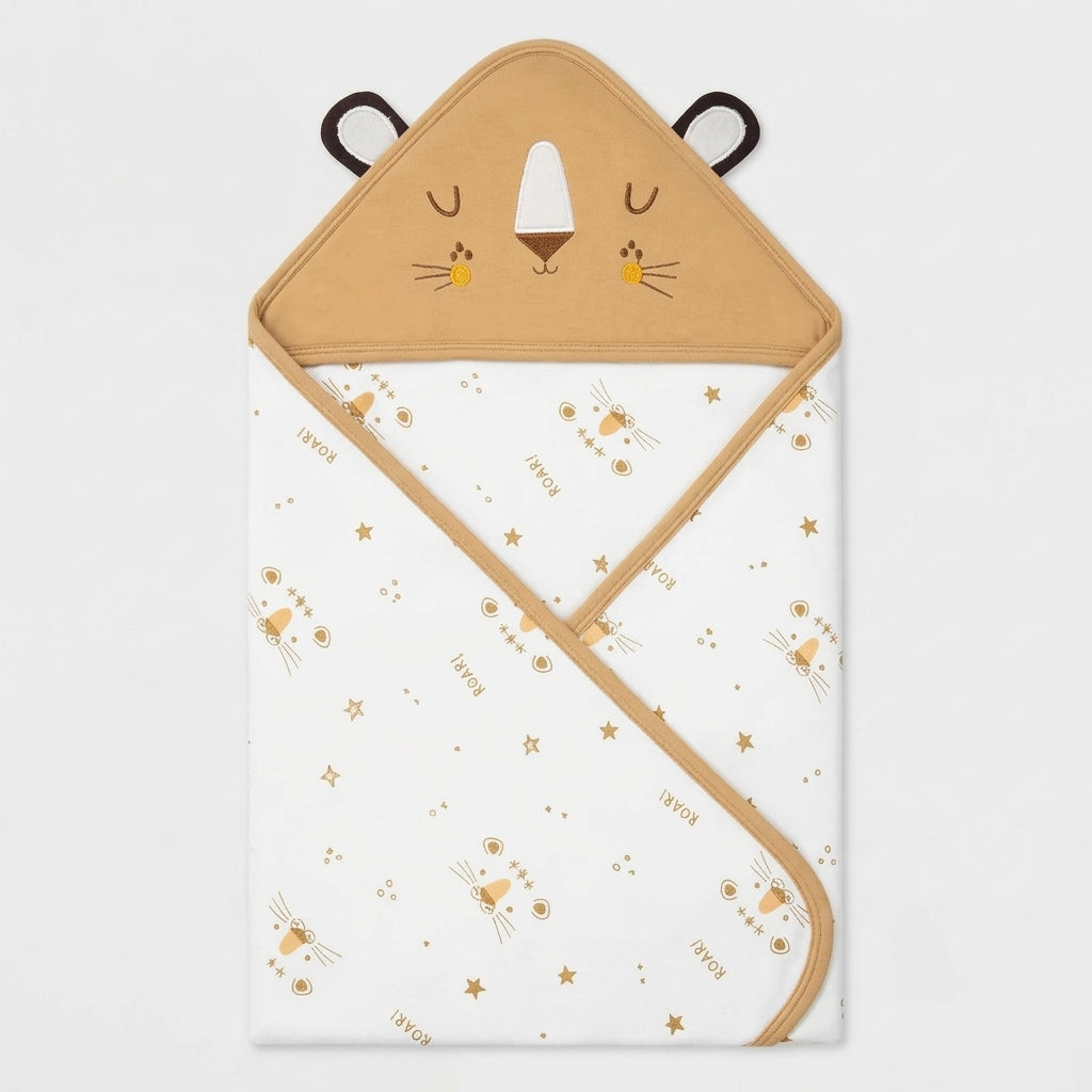 BABY WRAPPING SHEET TIGER BROWN