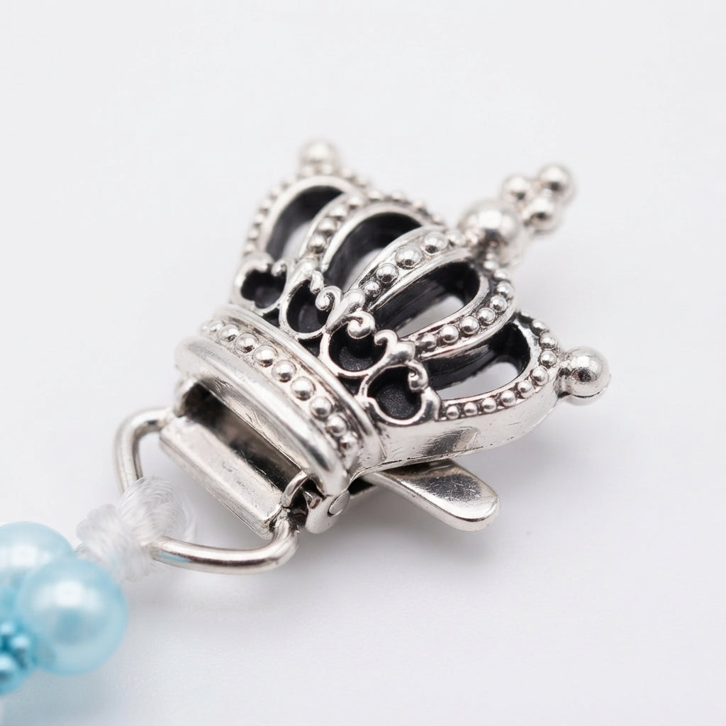 BABY FANCY PACIFIER CLIP BLUE