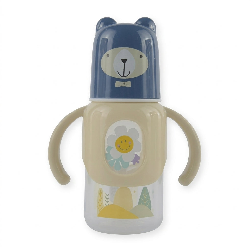 BABY PLASTIC FEEDER BOTTLE BEAR BLUE