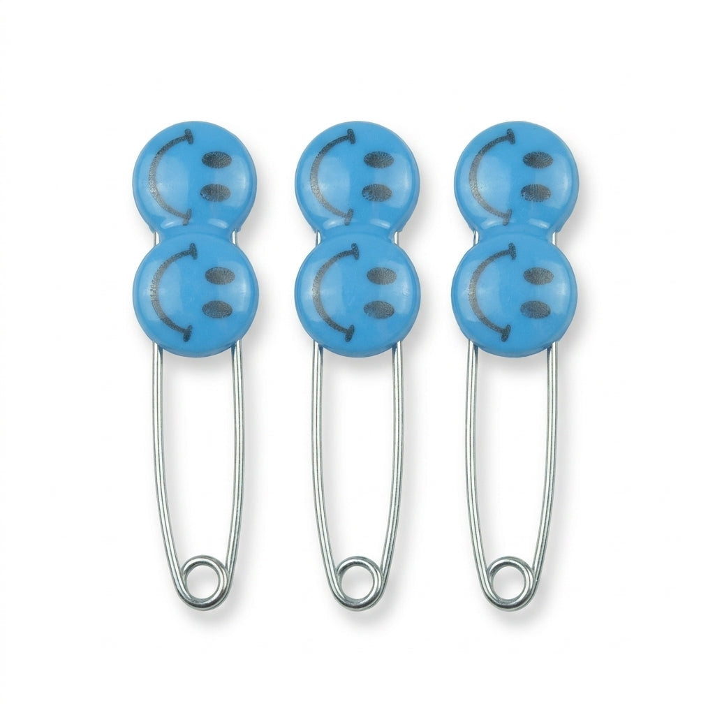 BABY SAFETY PIN 3PCS SET BLUE