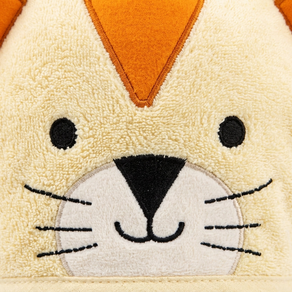 BABY BATH TOWEL TIGER YELLOW