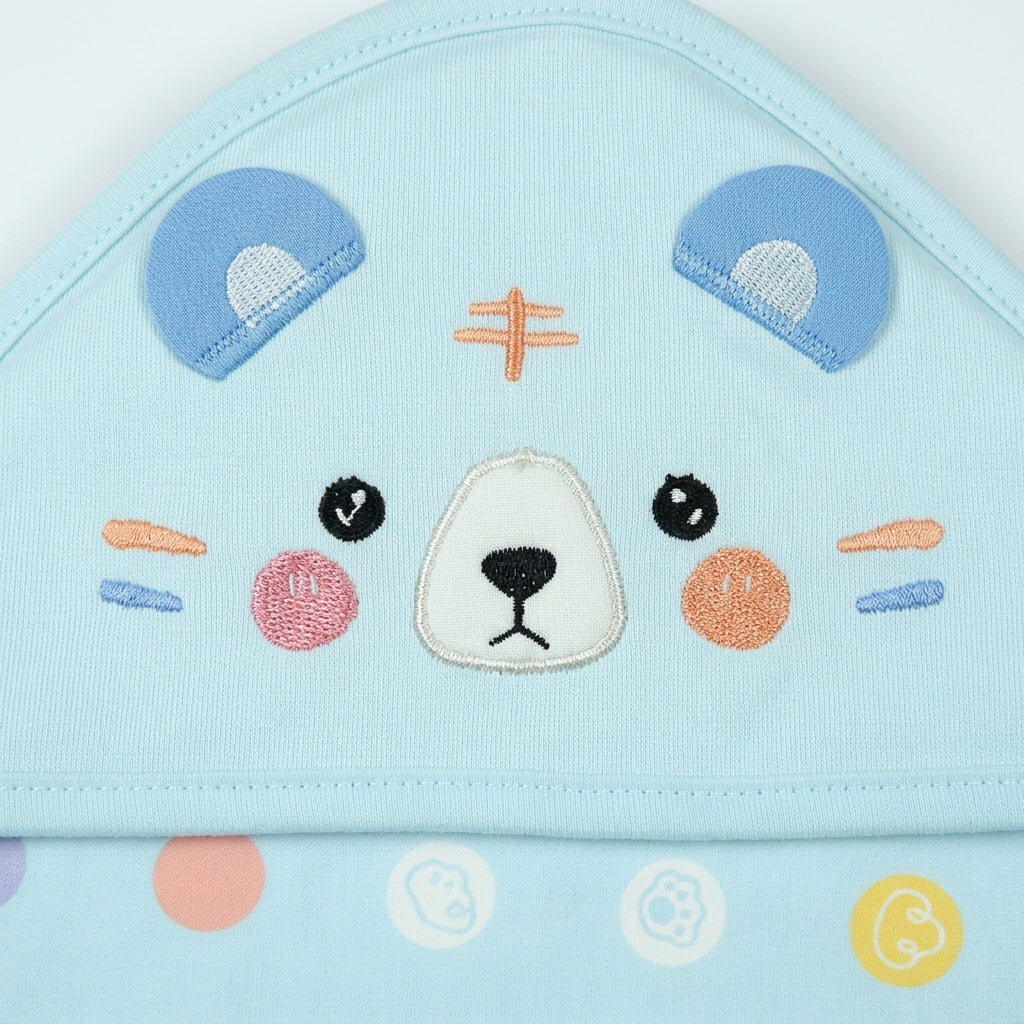 Wrapping Sheet - Thailand Cotton Cat, Blue | Mami Baby