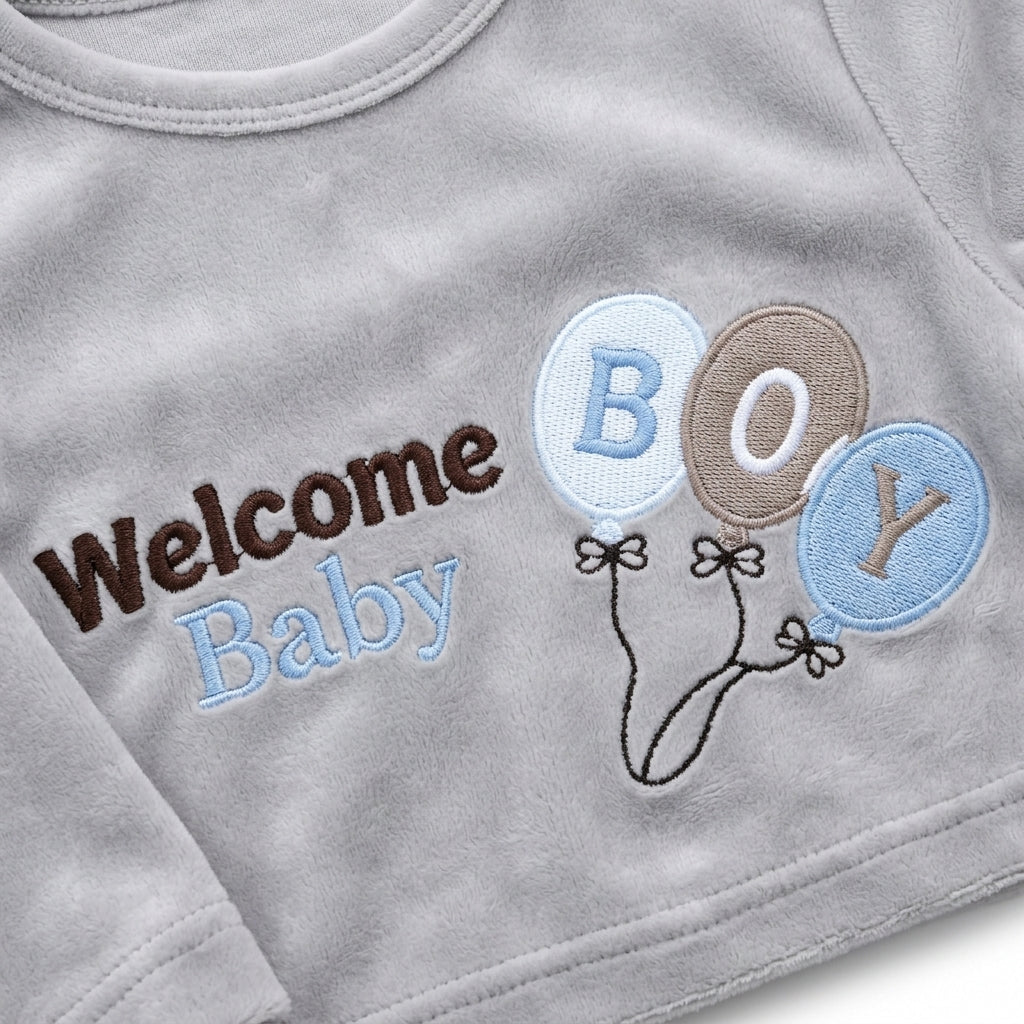 NEWBORN BABY 11 PCS BLOR WELCOME BABY STARTER SET – GRAY